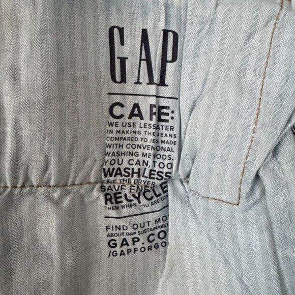 Gap Cheeky Straight High Rise Dark Indigo Blue Denim Button Fly Jeans Size 12 - Picture 8 of 14